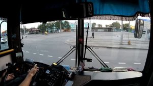 Кемерово. Автобус 9, направление - "Сельхозтехника". Bus route 9, destination - "Selkhoztekhnika"