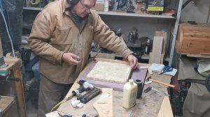 Side table, Прикроватный столик со столесшницей из торцевых спилов осины