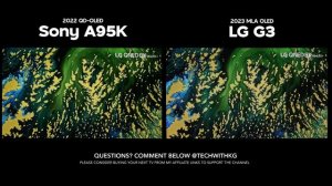Sony A95K QD-OLED vs LG G3 MLA OLED | Premium 4K TV Comparison