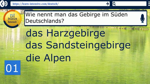 Deutschland-Quiz № 3: Natur Und Regionen. Kennst Du Deutsche Gebirge, Flüsse, Seen? Teil 1