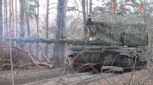 Экипаж танка Т-62М группировки войск «Днепр» уничтожил опорный пункт ВСУ