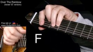 OVER THE RAINBOW (Israel IZ): Chords + Solo + TAB by GuitarNick