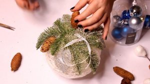 НОВОГОДНИЙ ДЕКОР шара из ниток / DIY Christmas decor