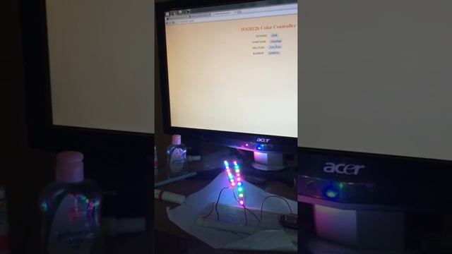 Control WS2812B LED strip RGB Webserver+nodeMCU смотреть онлайн