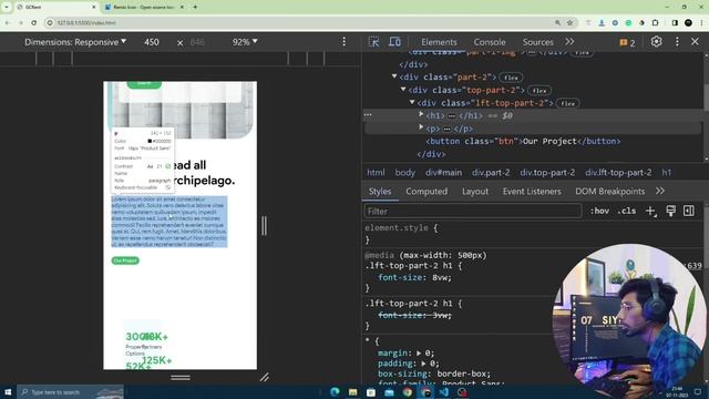Complete Modern Website Using Only HTML and CSS with Responsive | Part - 3