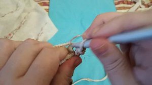 коврик из старого тюля часть 1.