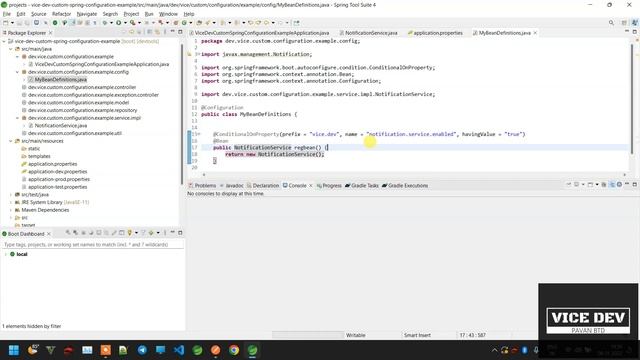 Spring Boot CondtionalOnProperty Bean Definition | Vice Dev @ 1XP смотреть онлайн