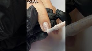 Crystal base #XNAIL Камуфлирующая база для ногтей с поталью