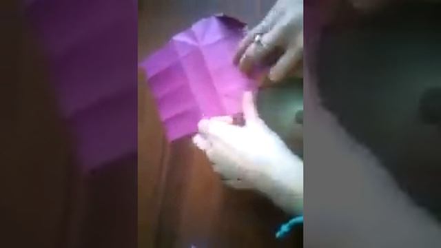 Делаем оригами коробочка с сердечком