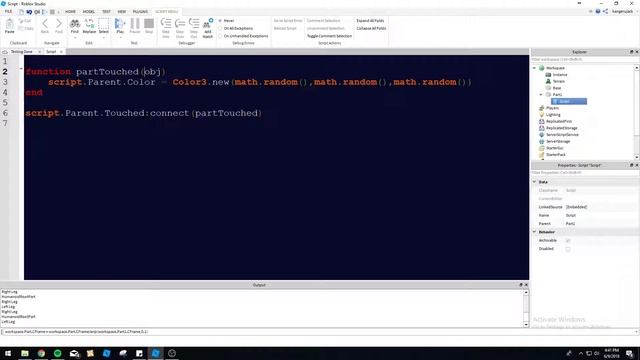 Roblox Scripting Tutorial - Touched Event