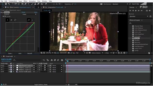[F3D] Винтажная цветокоррекция в After Effects смотреть онлайн