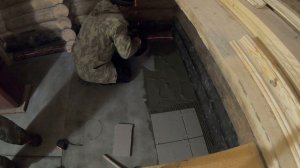 Плитка на дерево.Необычное решение Самые лучшие полы в бане .Ложим плитку на деревянное основание