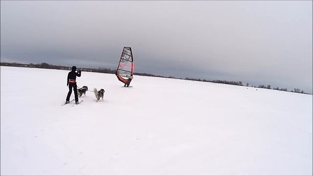 Зимний виндсёрфинг в Самаре. http://snowsurfing.ru