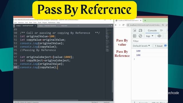 Pass by Value vs. Pass by Reference #javascript #interviewpreparation