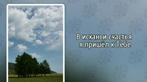 В исканьи счастья я пришёл к Тебе (+)
