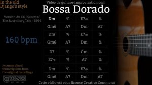 Bossa Dorado - Gypsy jazz Backing track / Jazz manouche