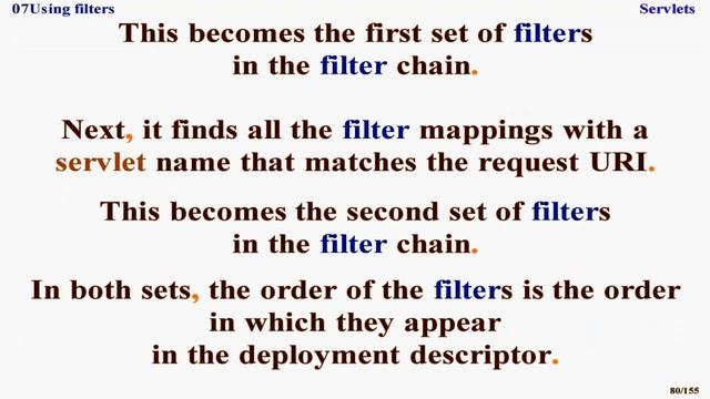 Using filters in Java Web Components смотреть онлайн