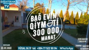 BAĞLI BAXÇALI VİLLA SATILIR TƏCİLİ NOVXANIDA/Недвижимость в Баку / EV SATIRAM TV/ KEND HEYATİ