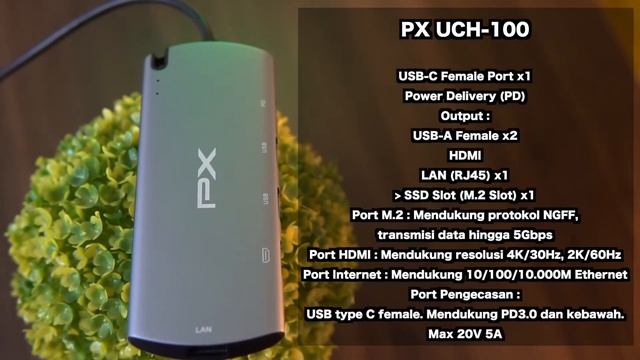 PX UCH 100 - REKOMENDASI AKSESORIS CONVERTER TYPE C UNTUK  GADGET KALIAN!!