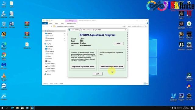 How to Reset EPSON L1110 L3110 L3116 L3118 L3150 L3152 L3156 L3158 Printer with Resetter | INKfinit смотреть онлайн