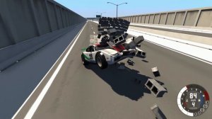 BeamNG.drive столкновение с кирпичной стеной "Трейлер"