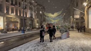 Прогулка по снегу в Лондоне ⛄ Наконец-то в центре Лондона пошел снег - 4K HDR