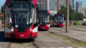 Первый беспилотный трамвай, июль 2022 года #трамваи #петербург #транспортбудущего