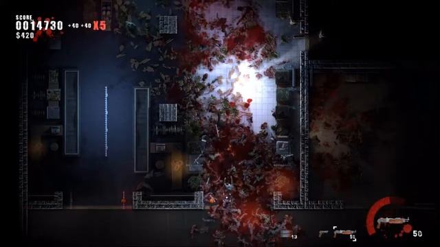 Splatter:Zombie Apocalypse Steam 恐怖射擊遊戲 7 minutes of Splatter Gameplay (Steam Top-Down Shooter Game смотреть онлайн