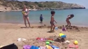 Greece rhodes kolymbia on the beach