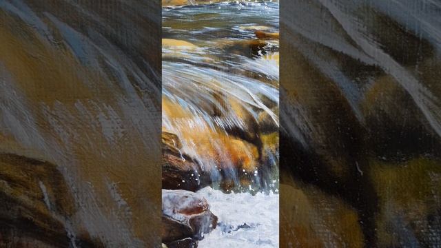 Перекат горной реки: масло, холст 60х80 смотреть онлайн