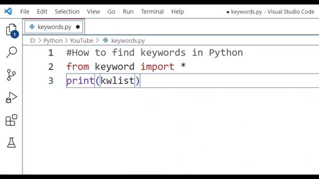 Keywords in Python | Python Interview Question