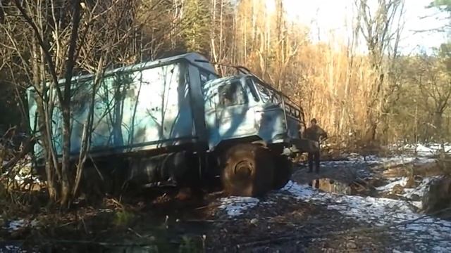Газ 66 по бездорожью Едем добывать кедровый орех Тайга 2013 Часть 1 Заезд hd720 смотреть онлайн