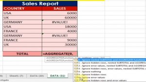 Sum With Ignore Error Values Through Excel Magic Function - Problem Solved