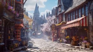 Hogsmeade in Spring w Harry Potter Music ambience (Хогсмид весной)