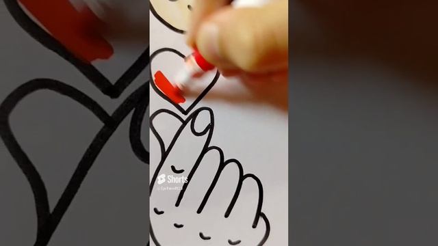 Как нарисовать корейское сердечко смотреть онлайн