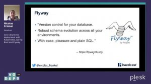 Nicolas Frankel. Zero-downtime deployment with Kubernetes, Spring Boot and Flyway