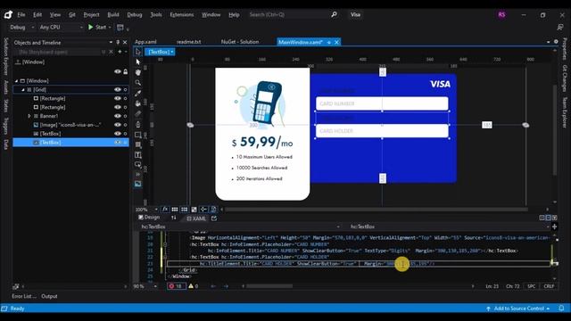 WPF Tutorial :Payments UI design in Visual studio blend 2019 | HandyControls UI Library | C# WPF