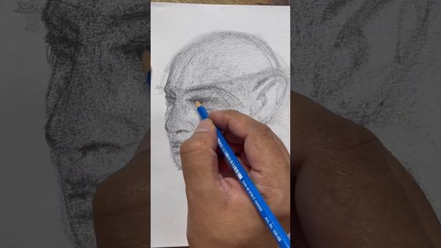 Learn #drawing using #graphite chunk #chaitanyamahaprabhu