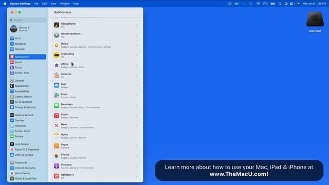 How to manage Notification Settings on a Mac! (Ventura 2022 & Later) смотреть онлайн