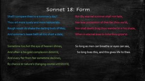 Video #1: Shakespearean Sonnet Structure