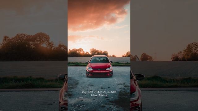 Car photography with GOLF 7 GTI and SUNSET | Sony A6400