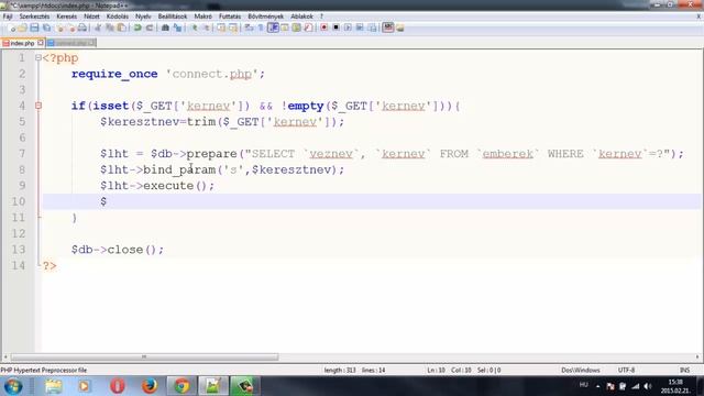 PHP 76 - Adatbáziskezelés MySQLi 9 - Paraméteres lekérdezés смотреть онлайн