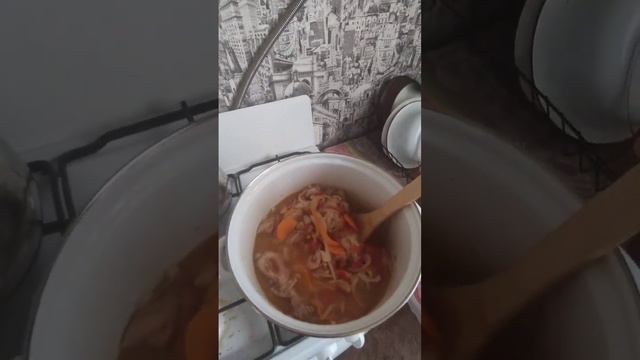 курица с овощами