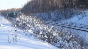 Новогоднее Ожерелье. Перегон Ожерелье - Мордвес Московской железной дороги зимой.
