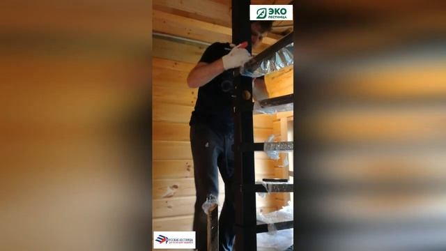 Русская лестница. Монтаж лестницы К-003 М1. смотреть онлайн