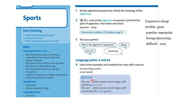 Ағылшын тілі 5 сынып. English Plus Sports Student`s book p 12, 13 Workbook p. 10 смотреть онлайн
