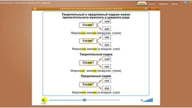 Творительный и предложный падеж прилагательных