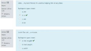 Тестовые вопросы к разделу 1 по английскому (НСПК)