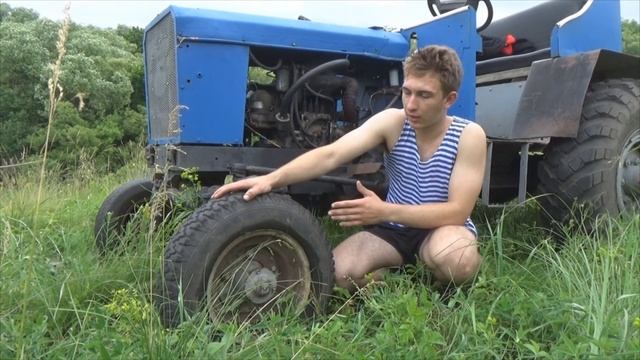 САМОДЕЛЬНЫЙ ТРАКТОР СВОИМИ РУКАМИ. Собрал из того что было.... Дизель-Трактор #1 смотреть онлайн