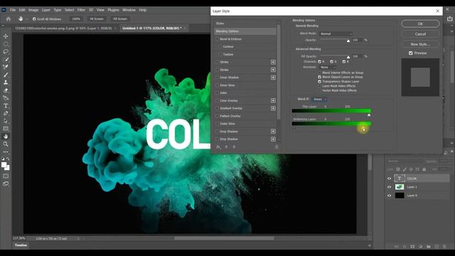 How do you create a blend text effect in Photoshop | Smoke Effect | Photoshop Tutorial